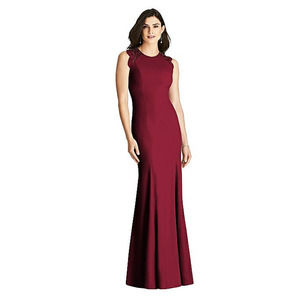 NEW! Dessy Collection Size 14 Sleeveless Lace Back Trumpet Gown $278 msrp I21-10